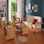 Bộ sofa gỗ bọc đệm đẹp mê ly dành tặng không gian phòng khách
